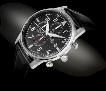 Giewont Vīriešu pulkstenis Chronograph Sapphire GW5630-A2 / melns/sudraba (GW5630-A2)