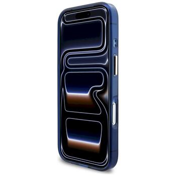 Case Guess IML Script Metal MagSafe Защитный чехол для iPhone 17 Pro / синий (GUHMP17L5HTCSMSB)