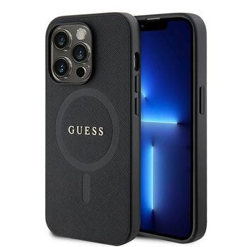 Guess Saffiano MagSafe Back Case Защитный Чехол для Apple iPhone 15 Pro Max (GUHMP15XPSAHMCK)