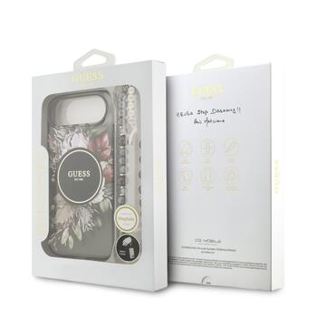 Guess IML Flowers Strap MagSafe Case Защитный чехол для iPhone Air / чёрный (GUHMP17MHFWBRCESK)