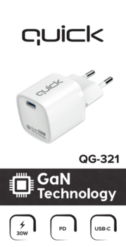 Quik Accessories QG-321 GaN Charger USB-C Зарядное Устройство 30W (QG-321)