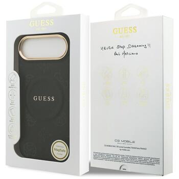 Case Guess Peony Hot Stamp MagSafe Защитный чехол для iPhone Air / чёрный (GUHMP17MPSAMSECK)