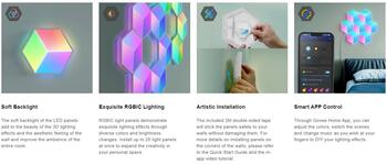 Govee B6066 Hexa Pro RGBIC LED Smart Panel Bluetooth / Wi-Fi / 10pcs (H6066302)