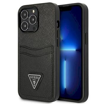 Guess GUHCP13LPSATPK Hardcase Saffiano Triangle Logo Cardslot Защитный чехол для iPhone 13 Pro / 13 6,1