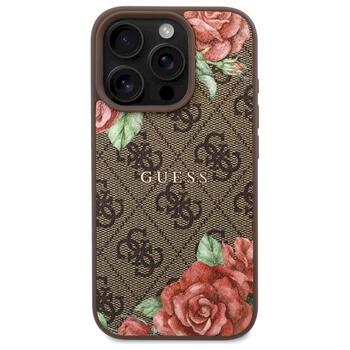 Guess GUHMP16LP4ROPEMCW Hardcase 4G Flowers Print MagSafe Aizsargapvalks priekš iPhone 16 Pro 6.3