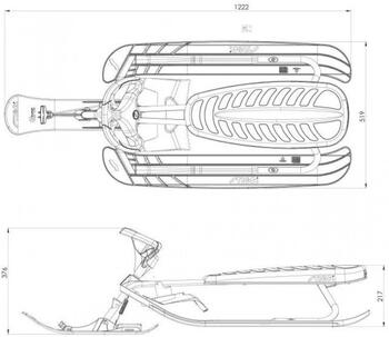 Stiga Curve Pro Сани с рулем (73-2311-05)