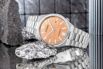 Citizen Tsuyosa Vīriešu Pulkstenis 40mm Salmon Dial Stainless Steel Bracelet (NJ0159-86Z)