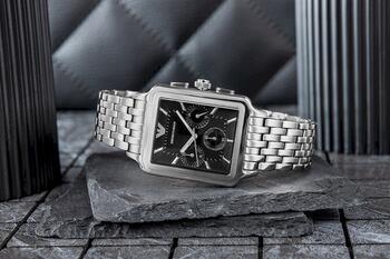 Emporio Armani Diego Chronograph Rokas Pulkstenis AR11751 Silver Black 38mm (AR11751)