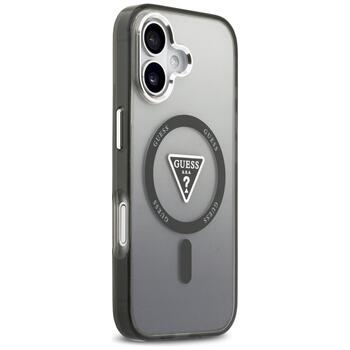 Case Guess IML Gradient Triangle Logo MagSafe Защитный чехол для iPhone 17 / чёрный (GUHMP17SHGTMLCGK)