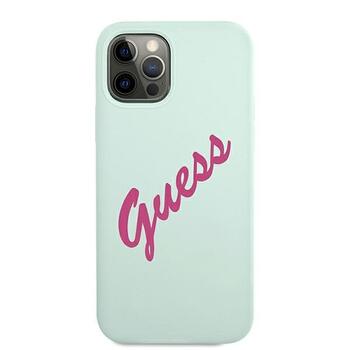 Guess GUHCP12MLSVSBF Silicone Vintage Hardcase Aizsargapvalks priekš iPhone 12/12 Pro 6,1