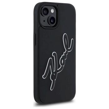 Karl Lagerfeld KLHCP15S3DRKSDLK 3D Rubber Signature Защитный чехол для iPhone 15 6.1