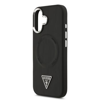 Guess PU Leather Triangle Logo MagSafe Case Чехол для Apple iPhone 17 (GUHMP17SPSDTSCMK)
