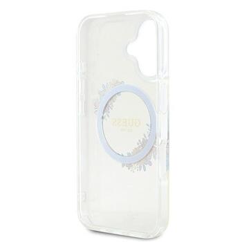 Guess IML Flowers Wreath MagSafe Case Защитный Чехол для Apple iPhone 16 Plus (GUHMP16MHFWFCT)
