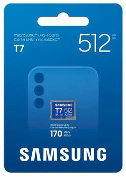 Samsung T7 microSDXC MB-MB512T/WW Карта Памяти 512GB (MB-MB512T/WW)