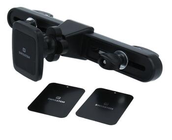 Swissten S-Grip M5-OP Универсальный Держатель с Магнитом На Подголовник для Планшетов / Телефонов / GPS (SW-CH-M5-OP-BK)