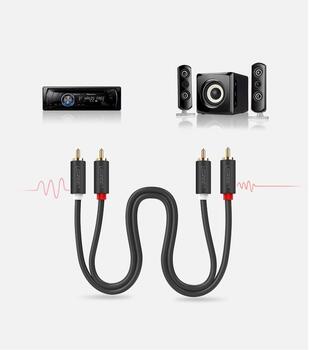 UGREEN AV104 2xRCA male - 2xRCA male kabelis 3m / melns (UG-10519)
