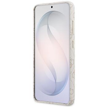 Case Guess 4G Rhinestone Round Logo MagSafe Защитный чехол для Samsung Galaxy S26 / розовый (GUHMS26SP4GRMDEP)