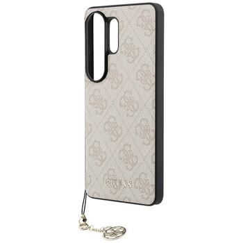 Case Guess 4G Classic Logo Charm MagSafe Aizsargapvalks priekš Samsung Galaxy S26 Ultra / rozā (GUHMS26LGF4GPI)