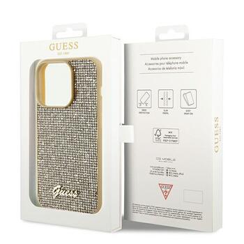 Guess GUHCP14LPMSDGSD Hardcase Disco Metal Script Aizsargapvalks priekš iPhone 14 Pro 6.1