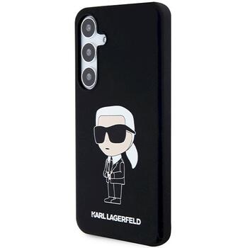 Karl Lagerfeld KLHCS24SSNIKBCK S24 S921 hardcase Aizsargapvalks priekš Silicone Ikonik / melns (KLHCS24SSNIKBCK)