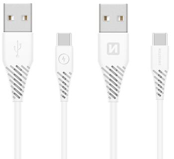 Swissten Basic Универсальный Quick Charge USB-C USB Кабель данных 1.5m (SW-BA-TYPC-15M-WH)