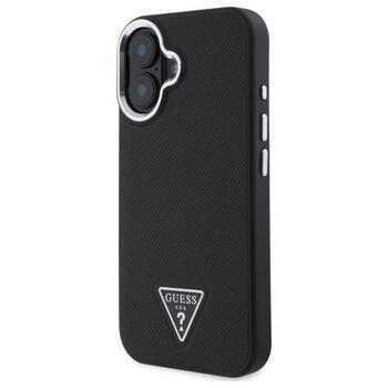 Guess GUHMP16MPGTSPSK Hardcase Grained Triangle MagSafe Aizsargapvalks priekš iPhone 16 Plus 6.7