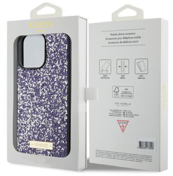 Guess Rhinestone Metal Logo Case Aizsargapvalks Priekš Apple iPhone 15 Pro Max (GUHCP15XPFGSBSP)
