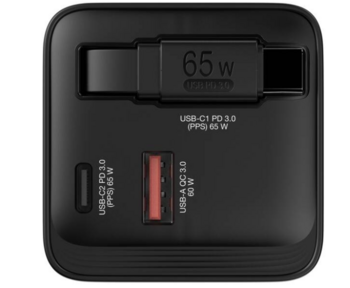 Verbatim 32217 GaN Зарядка 65W 2x USB-C / USB-A + Aдаптер (32217)