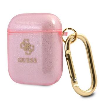 Guess GUA2UCG4GP AirPods cover Glitter Collection Защитный чехол для AirPods / розовый (GUA2UCG4GP)