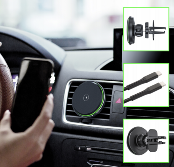 Qualo QMUS-KO-LD-01 Car MagSafe Беспроводной зарядное устройство с держателем (QMUS-KO-LD-01)