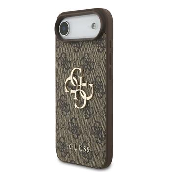 Guess PU 4G Metal Logo Strap Case Aizsargapvalks priekš Apple iPhone 17 Air (GUHCP17MP4GMGSW)