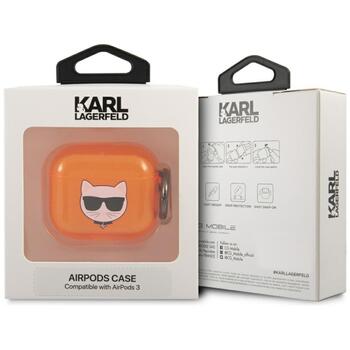 Karl Lagerfeld KLA3UCHFO Aizsargapvalks priekš AirPods 3 / orange Choupette (KLA3UCHFO)