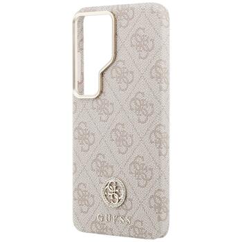 Guess 4G Rhinestone Round Logo MagSafe Защитный чехол для Samsung Galaxy S26 Ultra / розовый (GUHMS26LP4GRMDEP)