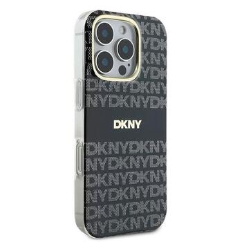 DKNY Repeat Texture Pattern With Stripe Защитный Чехол для Apple iPhone 16 Pro (DKHMP16LHRHSEK)