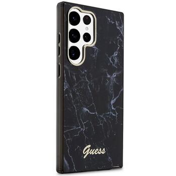 Guess GUHCS23LPCUMAK Marble Hardcase Защитный чехол для S23 Ultra S918 / чёрный (GUHCS23LPCUMAK)