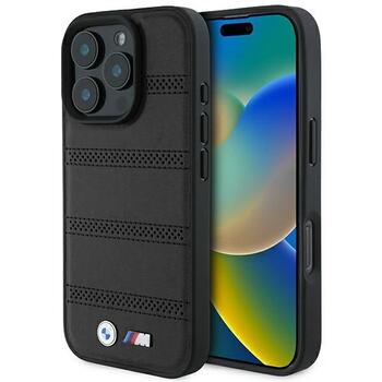 BMW M Perforated And Stitched Line MagSafe Aizsargapvalks priekš Apple iPhone 16 Pro (BMHMP16L23PUSPK)