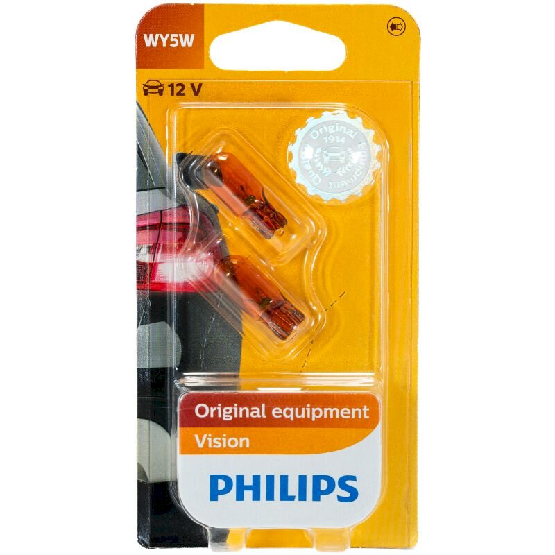 Philips WY5W Автомобильная лампа 12V 5W 12396NAB2 2шт (12396NAB2)