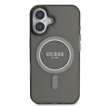Guess GUHMP16MHFGEREK Hardcase IML Glitter Circle MagSafe Aizsargapvalks priekš iPhone 16 Plus 6.7