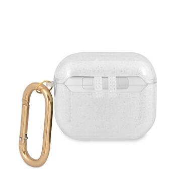 Guess GUA3UCG4GT AirPods 3 cover Защитный чехол для AirPods 3 Transparent Glitter Collection (GUA3UCG4GT)