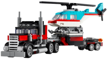LEGO 31146 Flatbed Truck with Helicopter Konstruktors (31146)