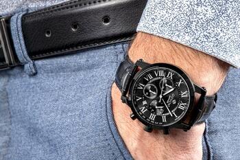 Giewont Vīriešu pulkstenis Chronograph Sapphire / melns (GW6260-A3)