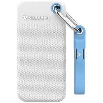 Verbatim 32320 External Drive Pocket SSD Внешний накопитель 1TB USB-C 3.2 gen.2 / белый-голубой (32320)