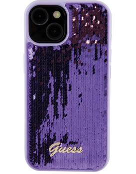 Guess HC Sequin Script Metal Case Защитный Чехол для Apple iPhone 15 Pro (GUHCP15LPSFDGSU)