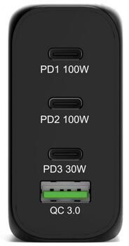 GaN Port Power Delivery and Quick Charge 120W USB-C & USB-A Lādētājs (900107-EU)