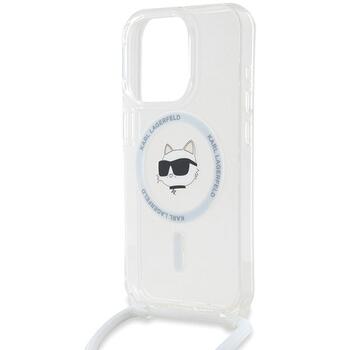 Karl Lagerfeld KLHMP14LHCCHNT Hardcase IML Choupette Head & Cord Magsa Aizsargapvalks priekš iPhone 14 Pro 6.1