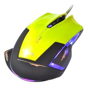 E-Blue EMS124GR Игровая мышь с Дополнительными кнопками / LED Подсветка RGB / 2400 DPI / Avago Chipset / USB Зеленая (EMS124GR)