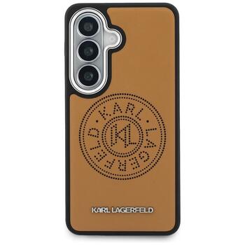 Case Karl Lagerfeld Perforated KL MagSafe Защитный чехол для Samsung Galaxy S26 / коричневый (KLHMS26SPSKRPMW)
