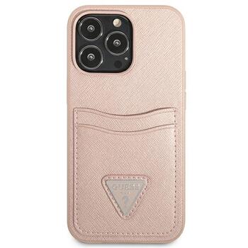 Guess GUHCP13LPSATPP Hardcase Saffiano Triangle Logo Cardslot Защитный чехол для iPhone 13 Pro / 13 6,1