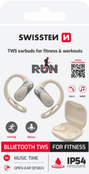 Swissten RUN Bluetooth TWS Спортивные беспроводные наушники (51107094)