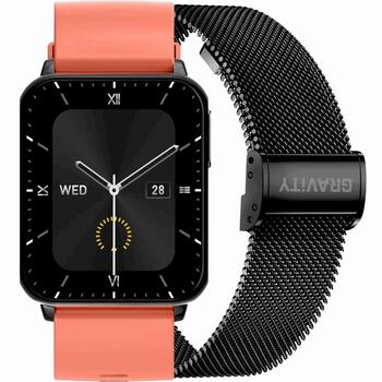 Smartwatch Gravity Смарт-часы с 2 ремешками GT17-10 / красно-черный (GT17-10)